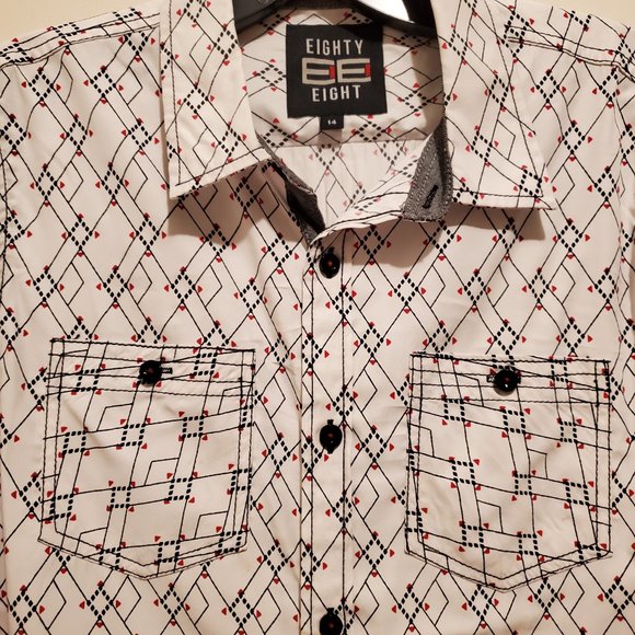 Boys Black James Morgan Blazer Sz 12 and Eighty Eight Long Sleeve Shirt Sz 14 - Picture 14 of 15